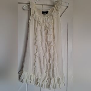 Elegant Cream Ruffle Blouse